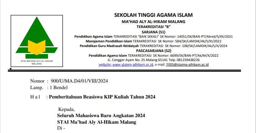 Petunjuk Teknis Beasiswa KIP Kuliah Tahun 2024