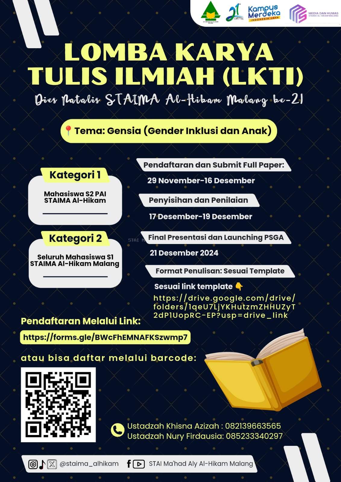 STAIMA Al-Hikam Malang Gelar Lomba Karya Tulis Ilmiah Dies Natalis ke-21: Angkat Tema "Gensia"